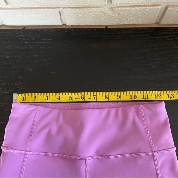 Athleta Violet Mesh Contender Capri Leggings Size XS Zip Pockets Running - Picture 7 of 9